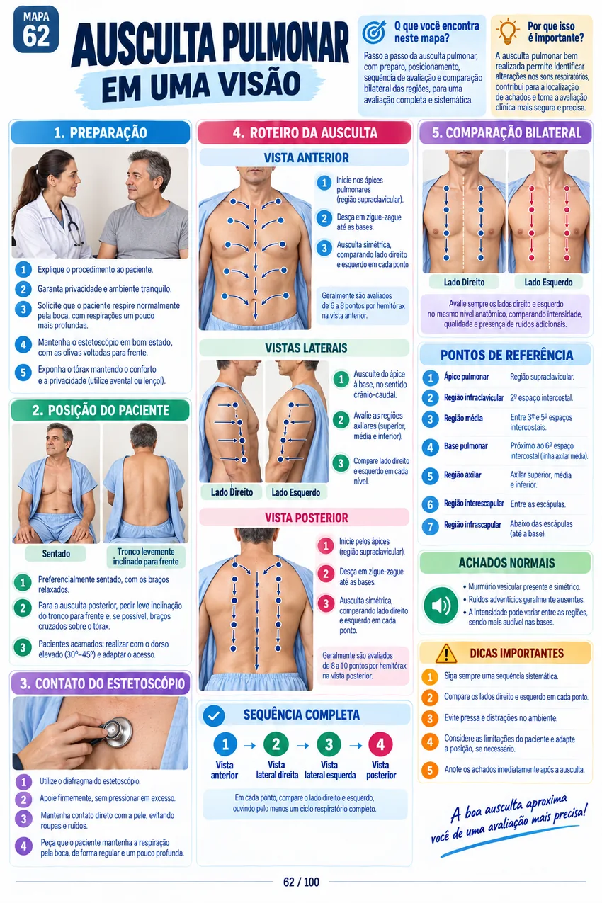 Mapa 62: seção de ausculta pulmonar